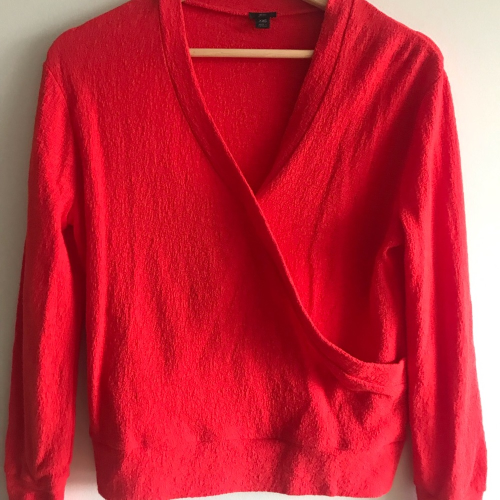 Jcrew bright wrap top